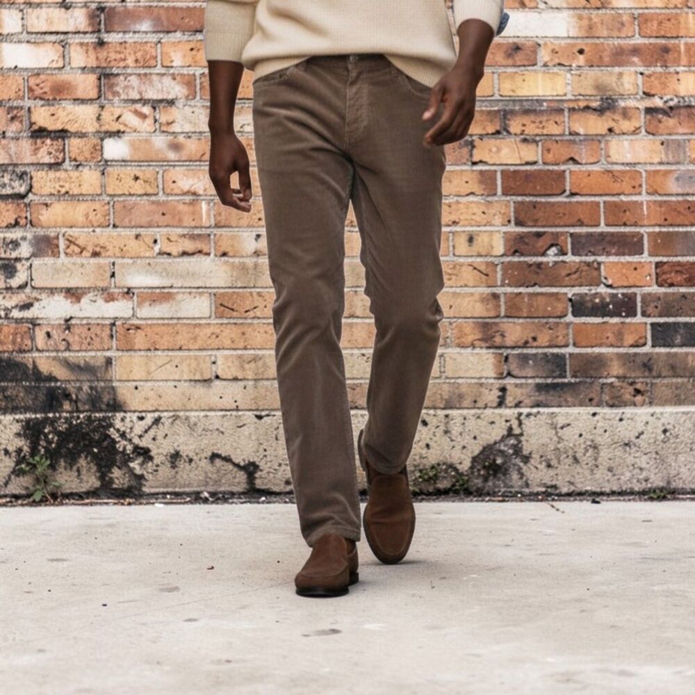 Faherty Gray Corduroy 5 Pocket Pant